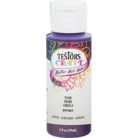 Testors 2 Oz. Acrylic Matte Craft Paint, Plum 297461